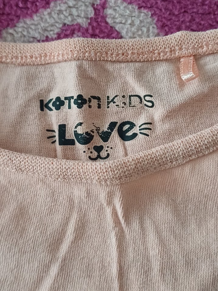 Pembe Baskılı Kız Tişörtü Püsküllü - Görsel 4