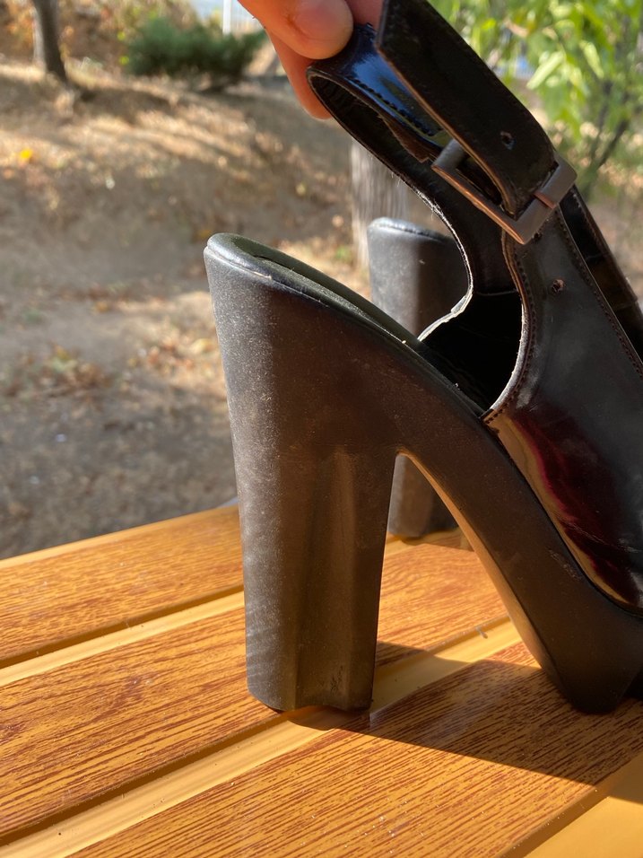 Siyah Gotik Platform Topuklu Kadın Ayakkabı - Görsel 2