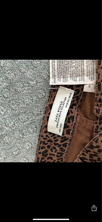 36 Beden kahverengi Renk Zara leopar jean