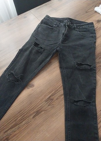 Gri Kadın Normal Boy Denim Jean - Görsel 2