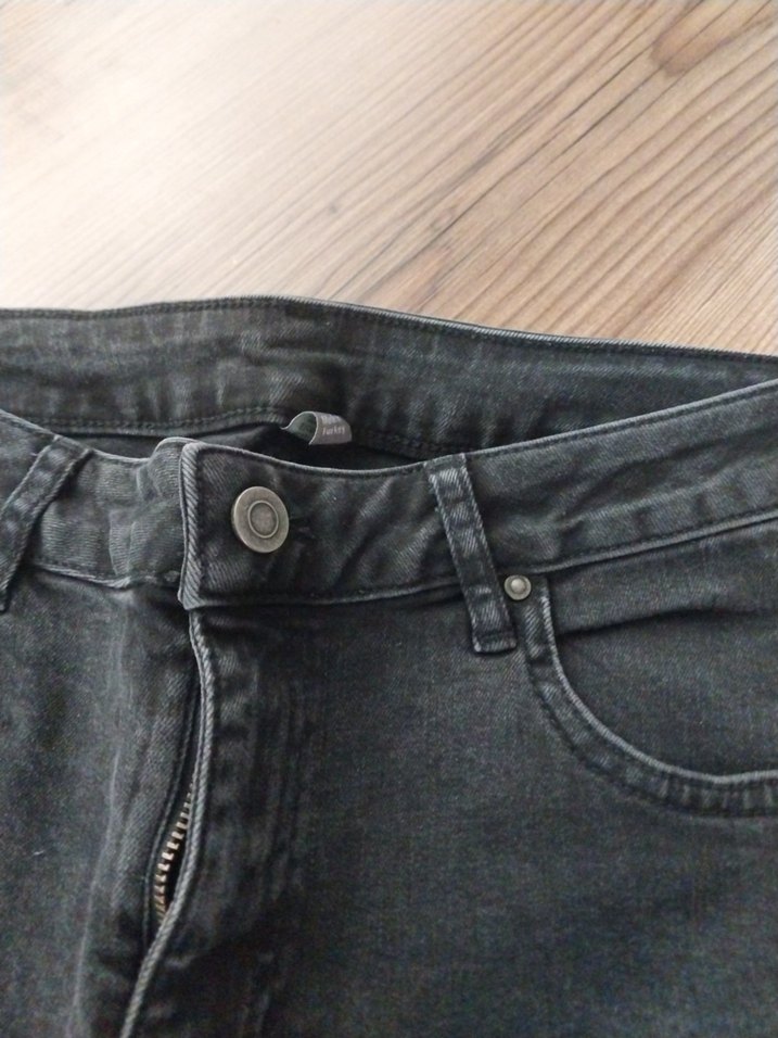 Gri Kadın Normal Boy Denim Jean - Görsel 3