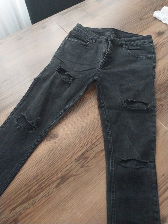 Gri Kadın Normal Boy Denim Jean - Görsel 2