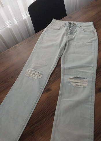 Bej Renkli Kadın Denim Pantolon - Görsel 4