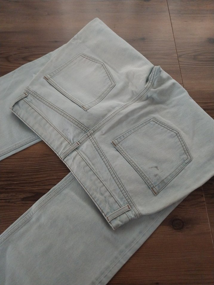 Bej Renkli Kadın Denim Pantolon - Görsel 5