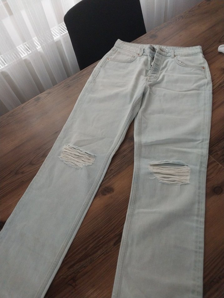 Bej Renkli Kadın Denim Pantolon - Görsel 4