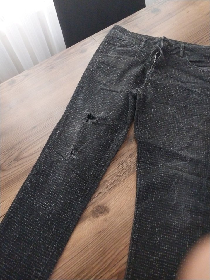 Gri Kadın Denim Midi Boy Kot Pantolon - Görsel 3
