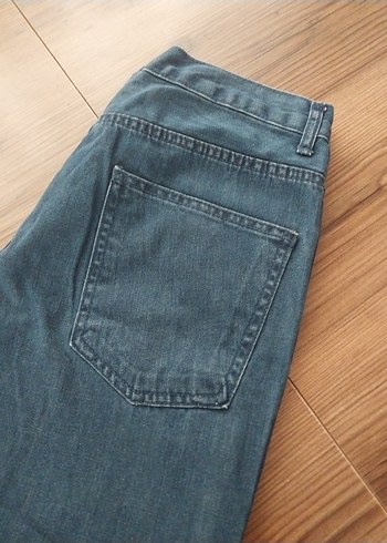 erkek Mavi Denim Regular Fit Midi Pantolon - Görsel 2
