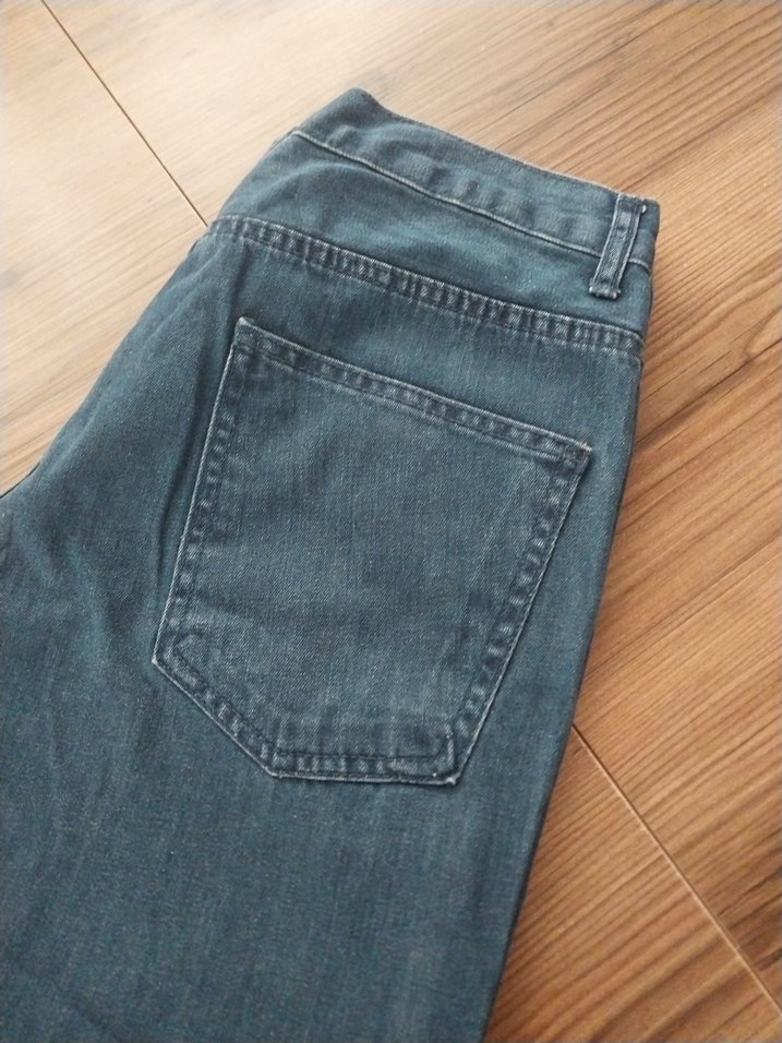 erkek Mavi Denim Regular Fit Midi Pantolon - Görsel 2