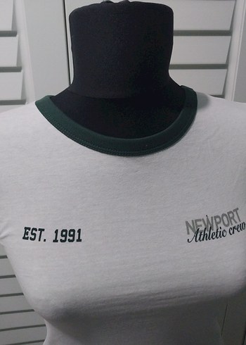 Beyaz, baskılı, kısa kollu kadın tişört pacific republic - Görsel 3