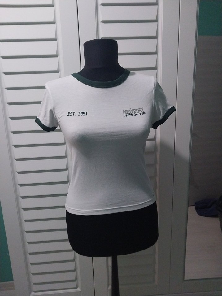 Beyaz, baskılı, kısa kollu kadın tişört pacific republic - Görsel 2