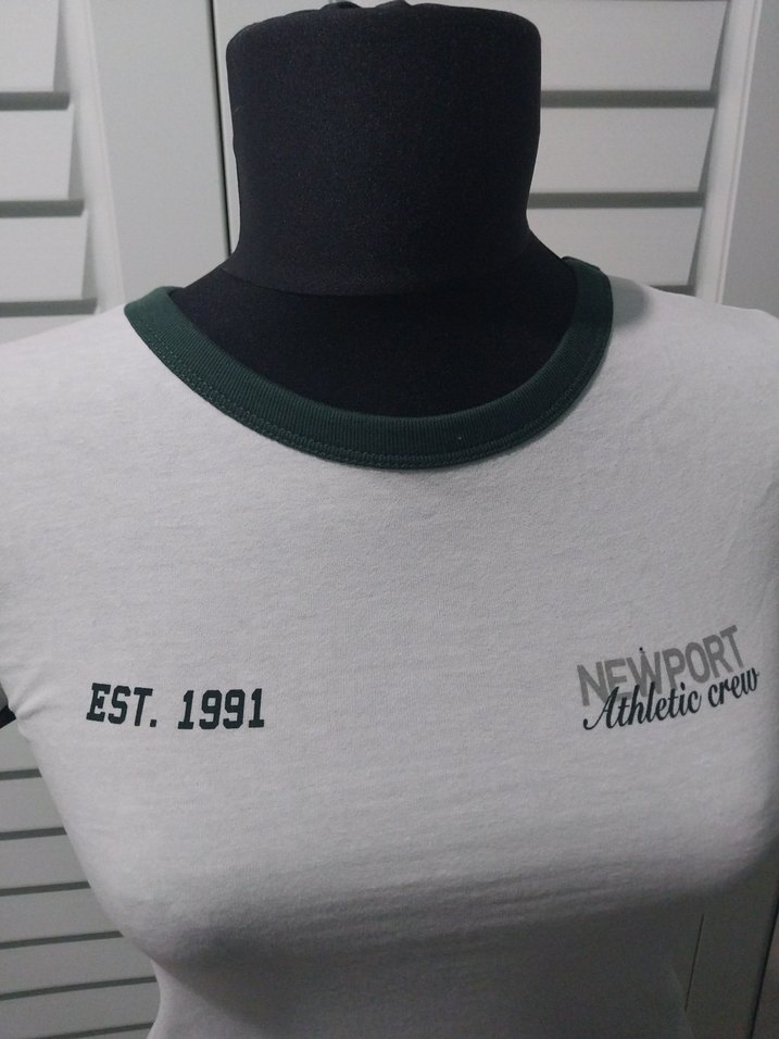 Beyaz, baskılı, kısa kollu kadın tişört pacific republic - Görsel 3