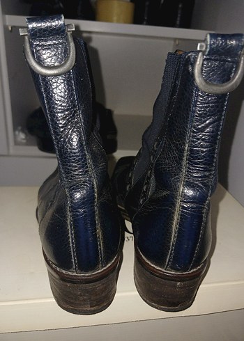 36 Beden Lacivert Biker Vintage Bot