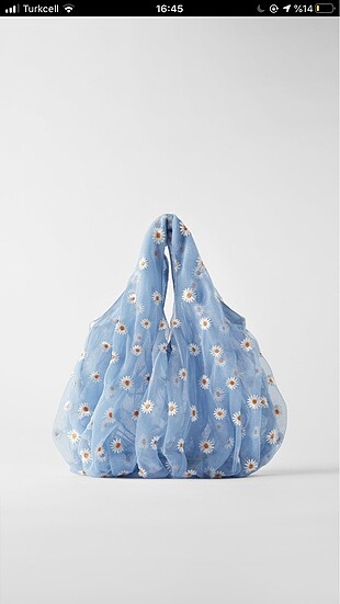 Zara tül çanta ETİKETLİ