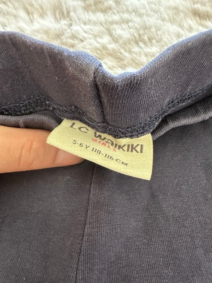 Kız Çocuk Lacivert Elastik Tayt - Görsel 2