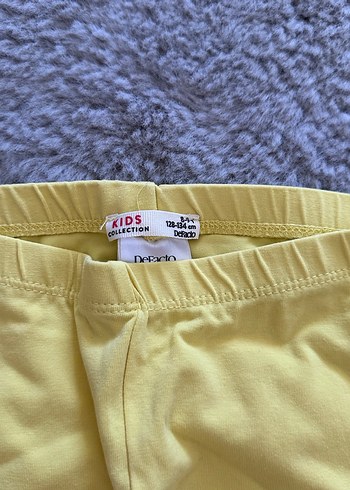 Sarı Kız Çocuk Baskılı Tayt - Görsel 3