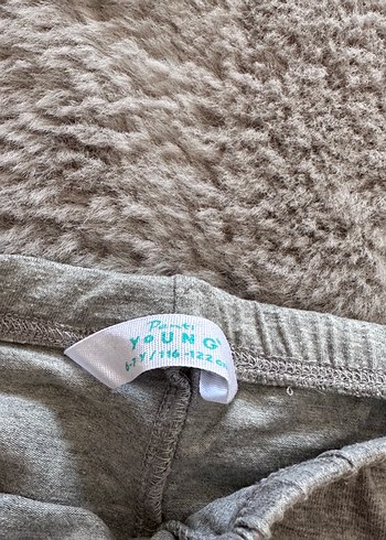 Gri Keten Kız Tayt - Görsel 2