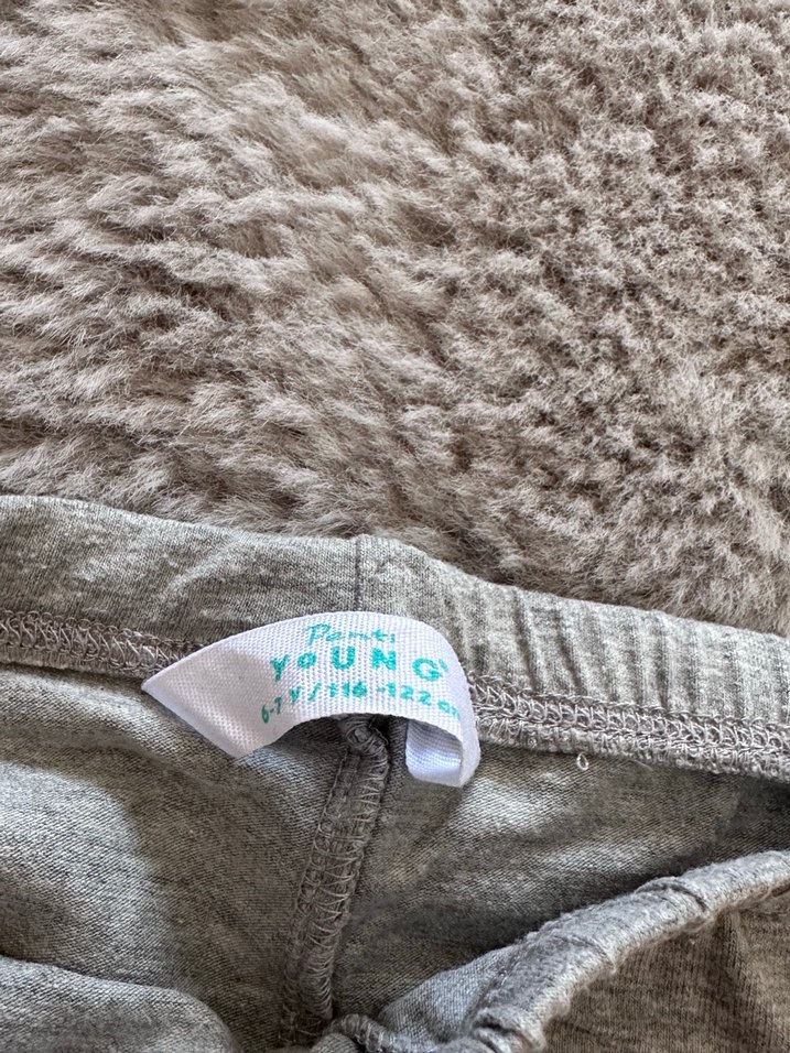 Gri Keten Kız Tayt - Görsel 2