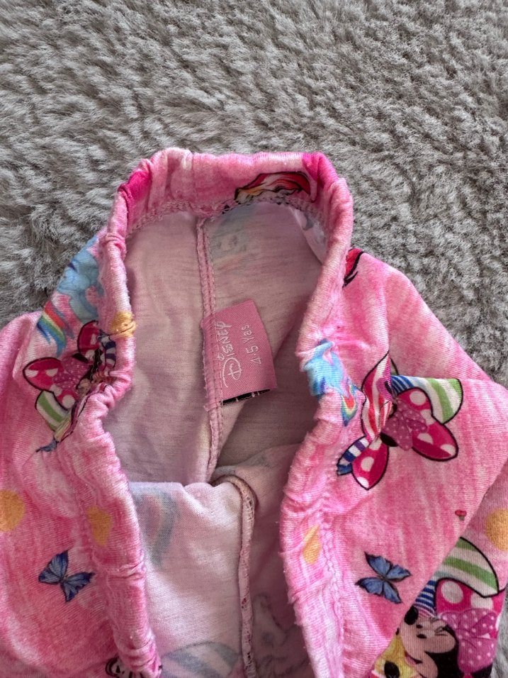 Kız Çocuk Pembe Örgü Desenli Tayt - Görsel 2