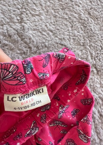 Pembe Kelebek Desenli Kız Tayt - Görsel 2