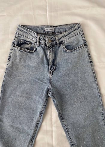 Diğer Açık Mavi Yüksek Bel Jean Pantolon