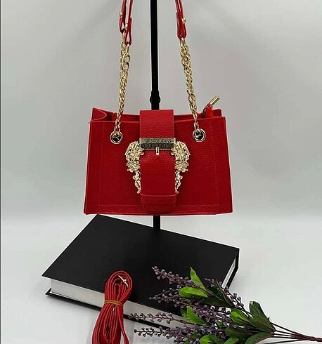 Versace kırmızı çanta