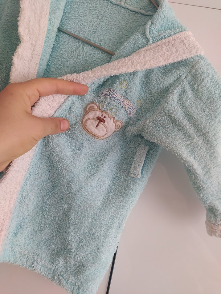 Erkek Çocuk Mavi Bornoz - Görsel 2