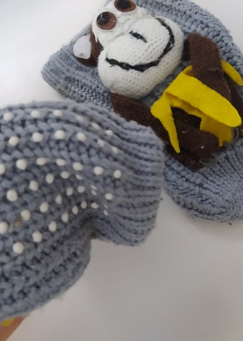 Gri Erkek Çocuk Nakışlı Çorap - Görsel 2