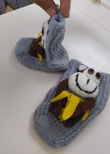 Gri Erkek Çocuk Nakışlı Çorap - Görsel 5