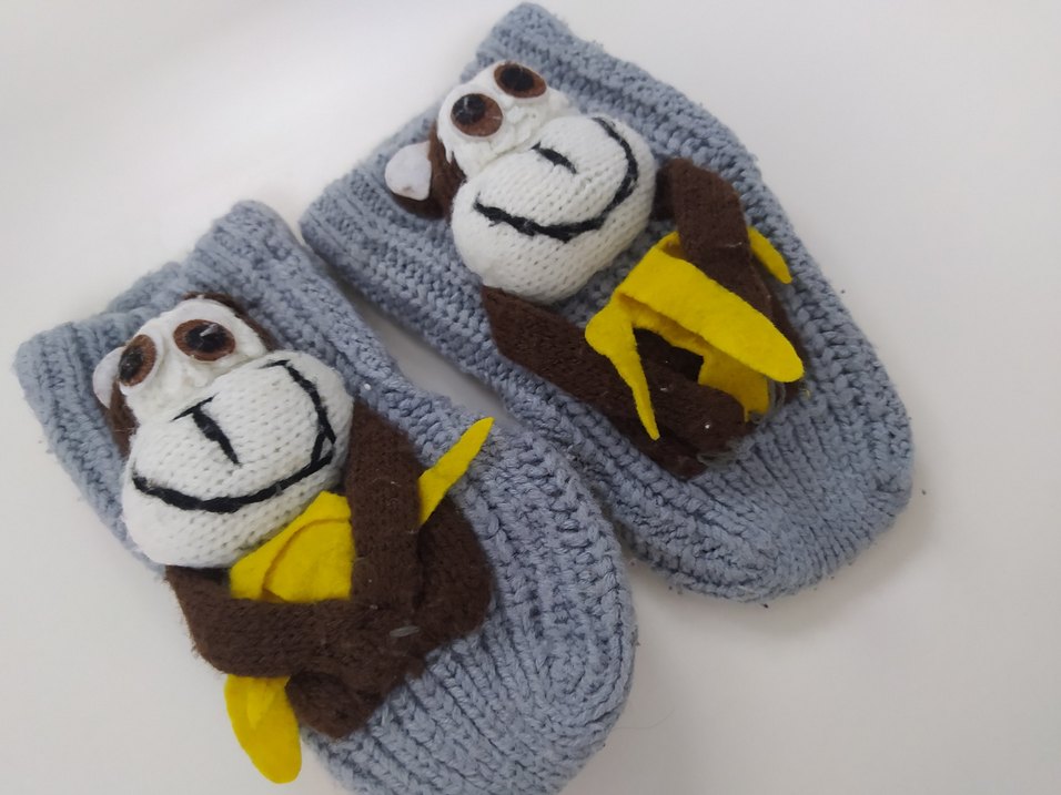 Gri Erkek Çocuk Nakışlı Çorap - Görsel 3