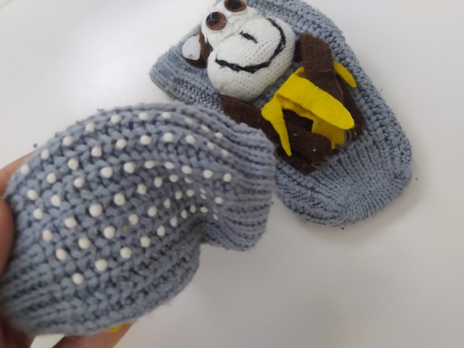 Gri Erkek Çocuk Nakışlı Çorap - Görsel 2