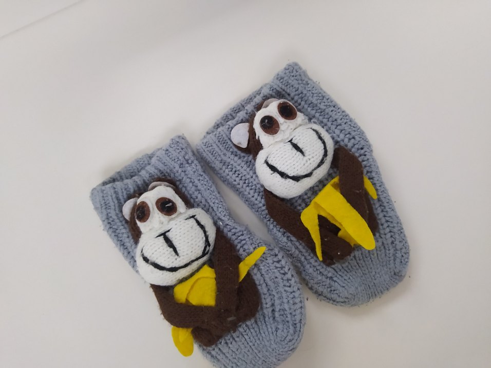 Gri Erkek Çocuk Nakışlı Çorap - Görsel 4