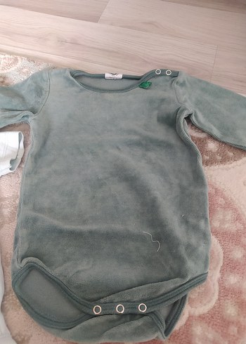 Gri Uzun Kollu Bebek Body ve kısa kollu zıbın - Görsel 3