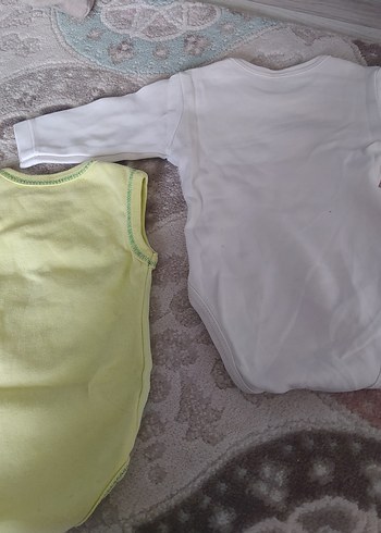 Baskılı Beyaz Bebek Çıtçıtlı Body iki adet - Görsel 4