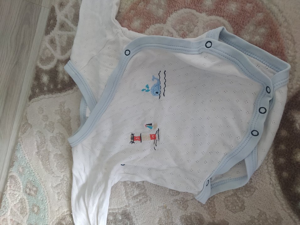 Uzun Kollu Pamuklu Bebek Body iki adet - Görsel 3