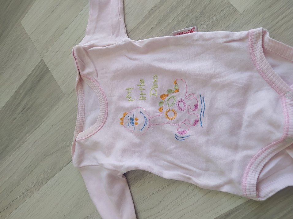 Pembe Uzun Kollu Bebek Body iki adet - Görsel 3