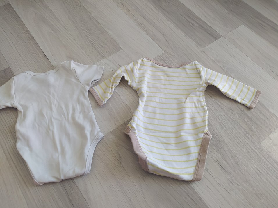 Bebek Kız Kolsuz Beyaz Body iki adet - Görsel 3