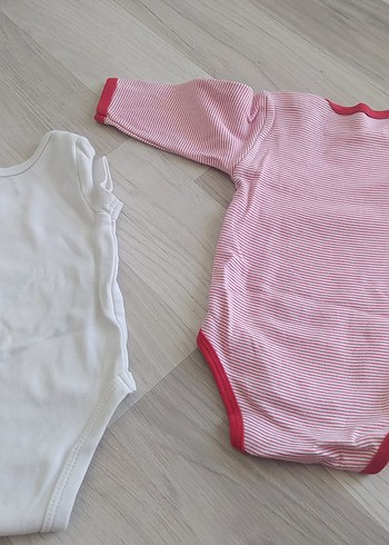 Uzun Kollu, Düğmeli Bebek Kız Body iki adet - Görsel 4