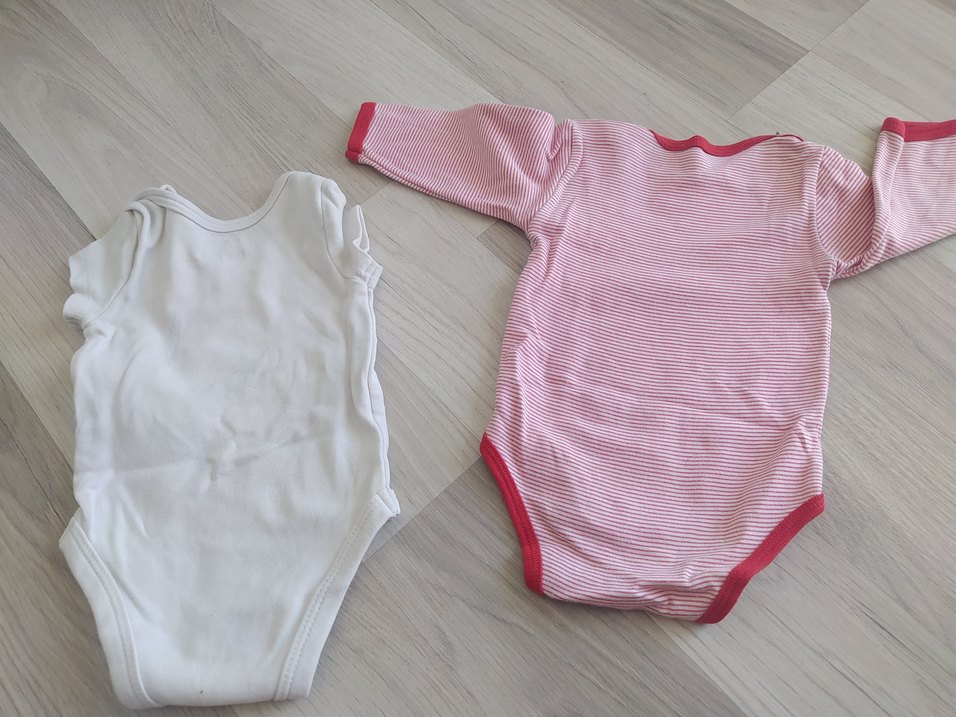 Uzun Kollu, Düğmeli Bebek Kız Body iki adet - Görsel 4