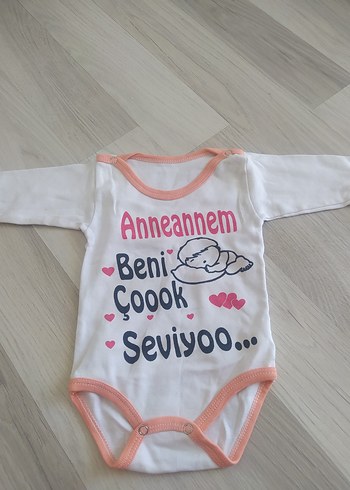 Uzun Kollu Pembe Bebek Body iki adet