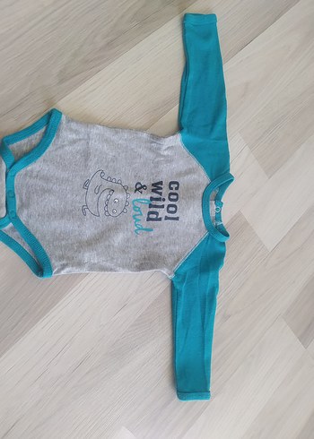 Uzun Kollu Pembe Bebek Body iki adet - Görsel 5