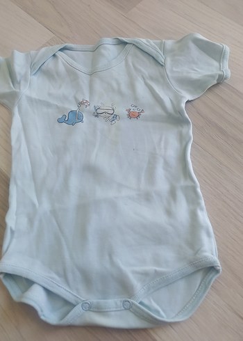 Diğer Mavi Pamuklu Erkek Bebek Çıtçıtlı Body iki adet