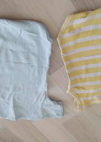9 Ay Beden mavi Renk Mavi Pamuklu Erkek Bebek Çıtçıtlı Body iki adet