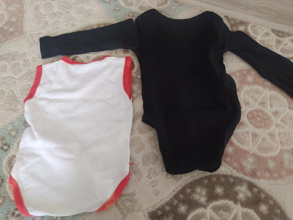 Kolsuz Düğmeli Erkek Bebek Body iki adet - Görsel 4