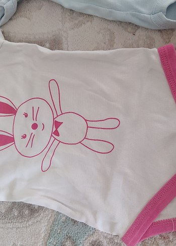 Kız Bebek Kısa Kollu Bebek Body iki adet - Görsel 2