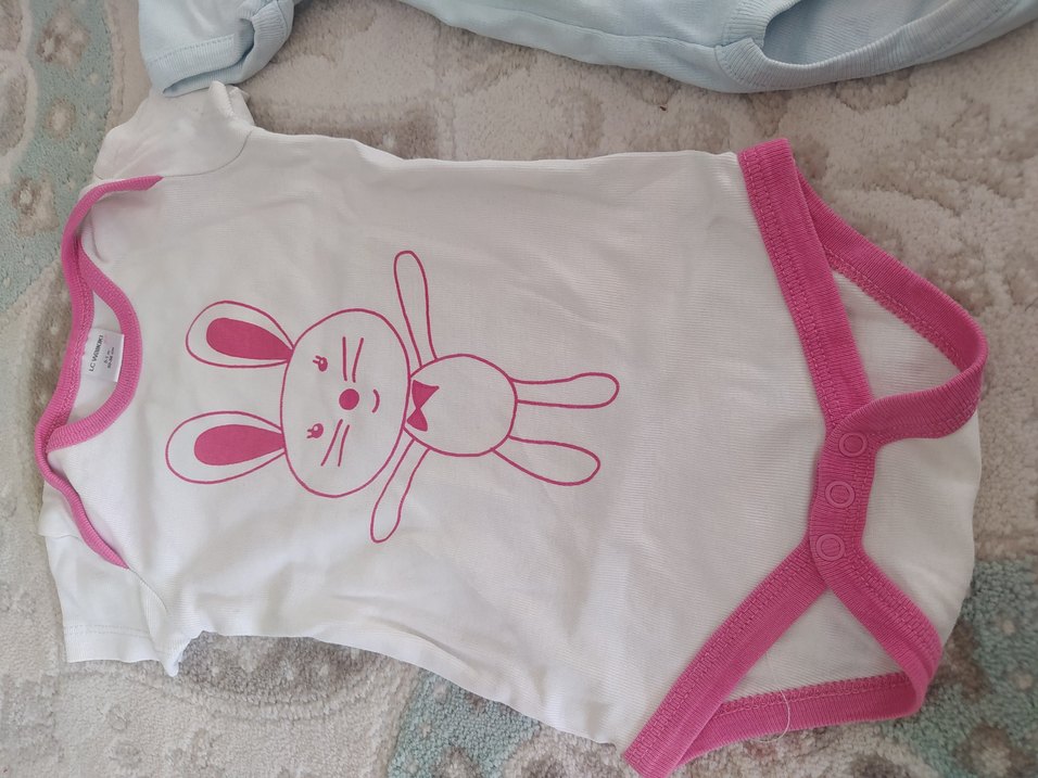 Kız Bebek Kısa Kollu Bebek Body iki adet - Görsel 2