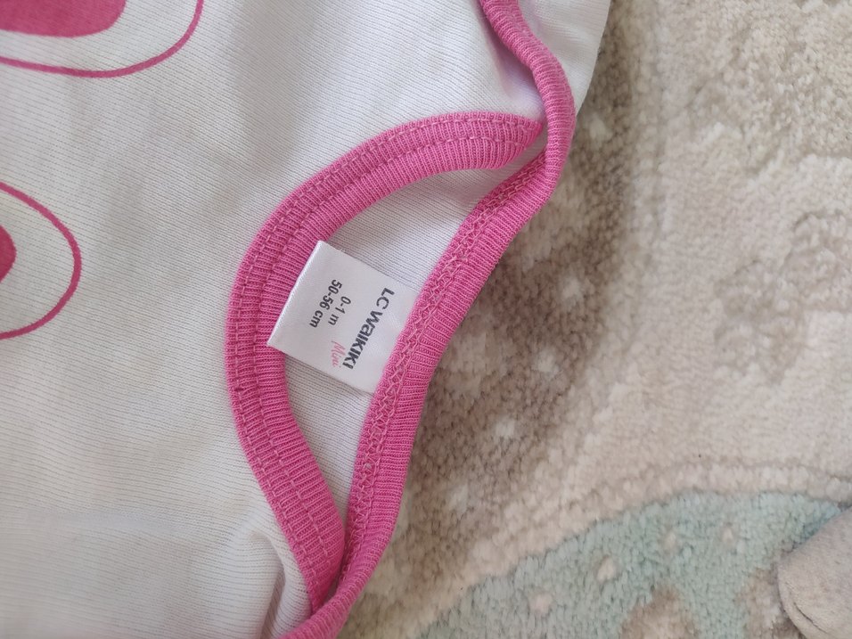 Kız Bebek Kısa Kollu Bebek Body iki adet - Görsel 4