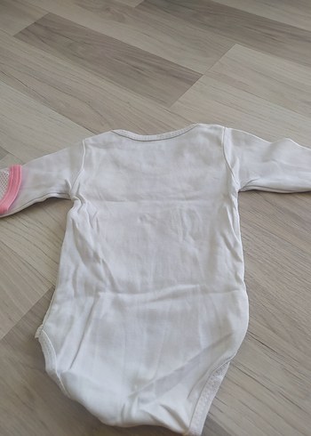 Beyaz Uzun Kollu Bebek Kız Body iki adet - Görsel 5