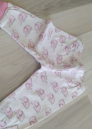 Fiyonklu Beyaz Askısız Bebek Body ve pjama - Görsel 5