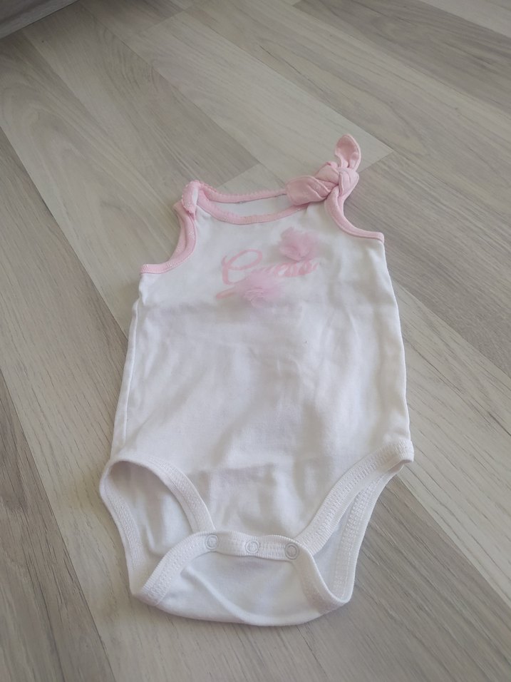 Fiyonklu Beyaz Askısız Bebek Body ve pjama - Görsel 2