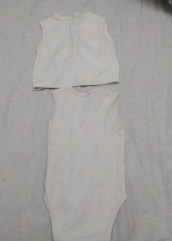 Düğmeli, Yüksek Yakalı Erkek Bebek zıbın ve elek - Görsel 7